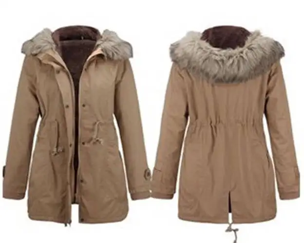 

Winter Parkas Women Fashion Warm Slim Coats Winter Jackets Women's Fur Collar Long Parka Plus Size Hooded Outwear Casual Coat