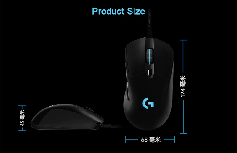 Игровая мышь logitech G403 проводная мышь RGB 12000 dpi FPS С сенсором PMW3366 для геймеров