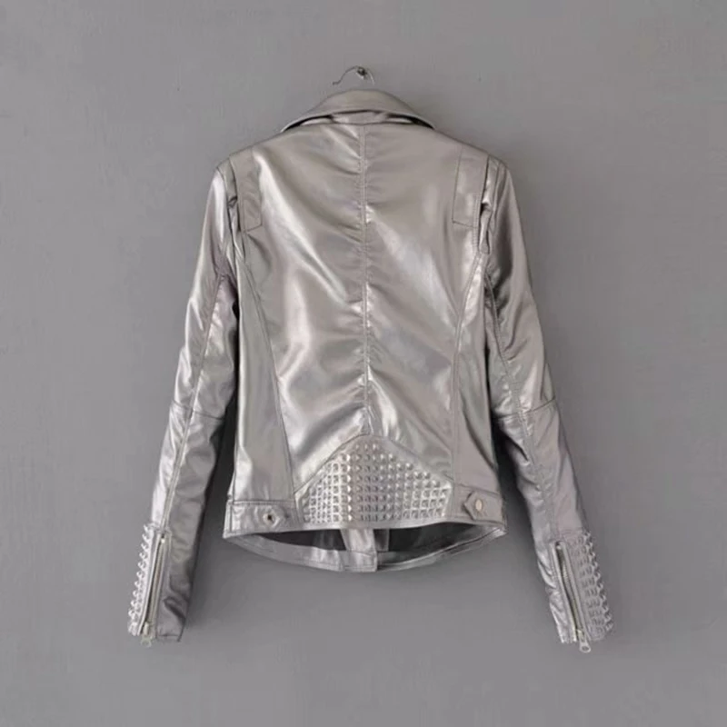 Мотоциклетная черная розовая мягкая куртка из искусственной кожи женская