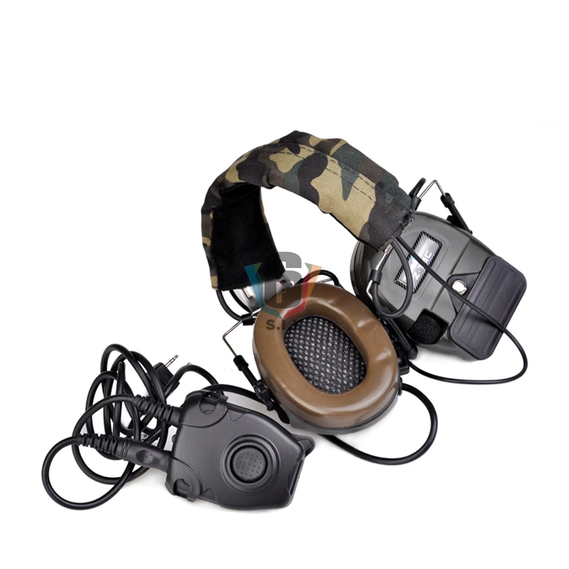 Z-TAC Tactical gear Peltor Comtac I гарнитура шумоподавление наушники страйкбол с Z-Tactical Peltor PTT kenwood
