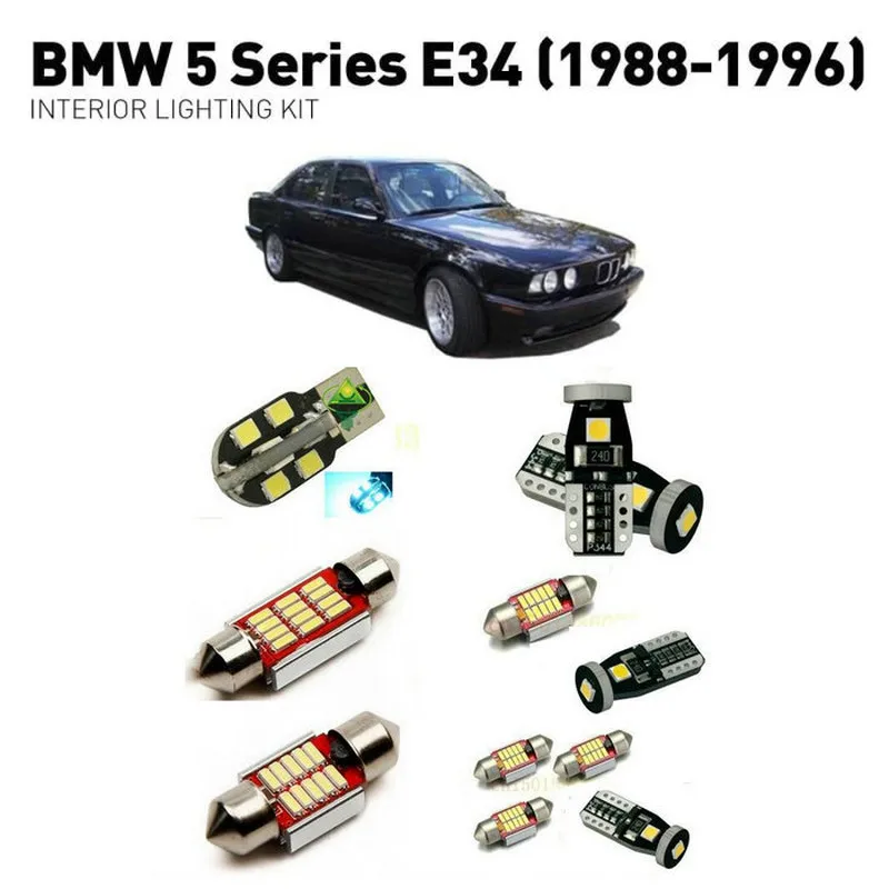 Светодиодные лампы для салона BMW 5 серии e34 2003-1996 15 шт. светодиодные автомобилей