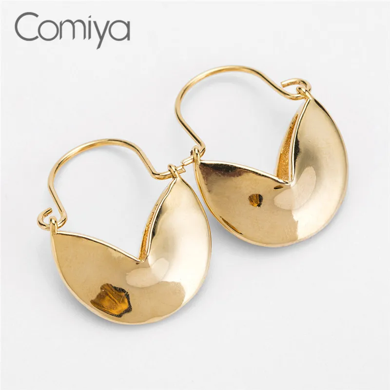 Comiya Эффектные серьги для женщин Цинковый золотистый сплав абстрактная форма