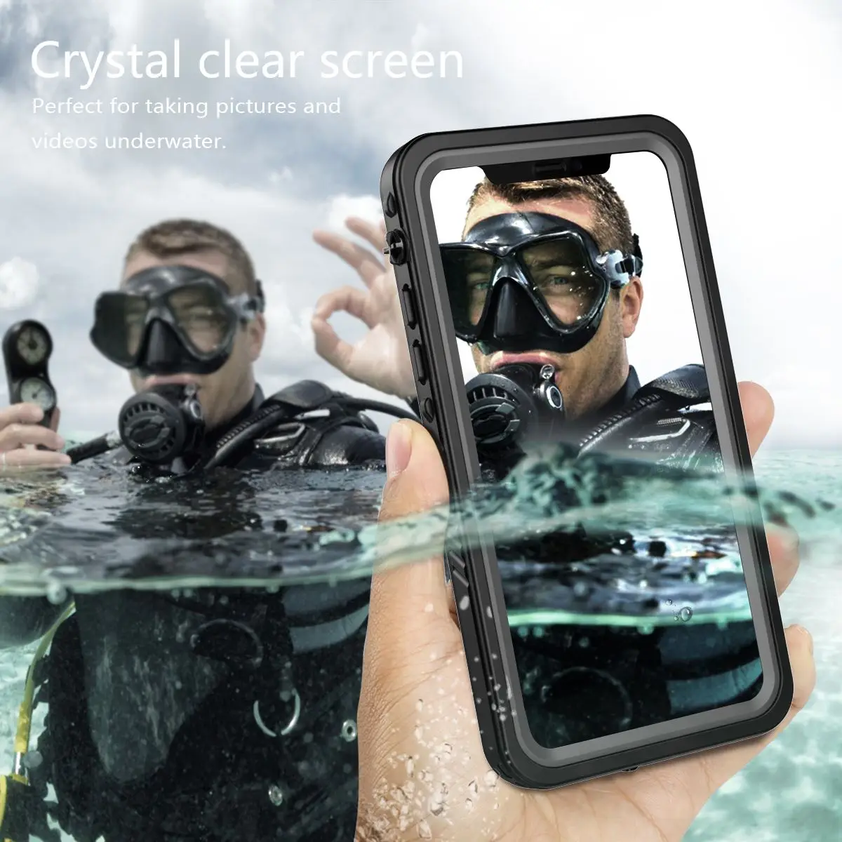 Для iPhone XR Чехол IP68 Водонепроницаемый Защита на 360 градусов противоударный чехол для плавания для дайвинга для iPhone Xs Max чехол для подводного плавания