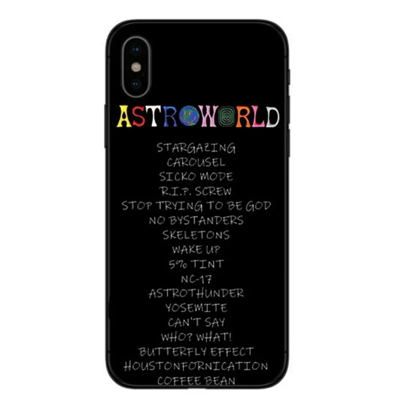 TPU Scott travis astroworld lunatico em modo de casos de telefone para o iphone 4 5 6 7 8 Plus para apple Silicone macio capa preta - Цвет: TPU