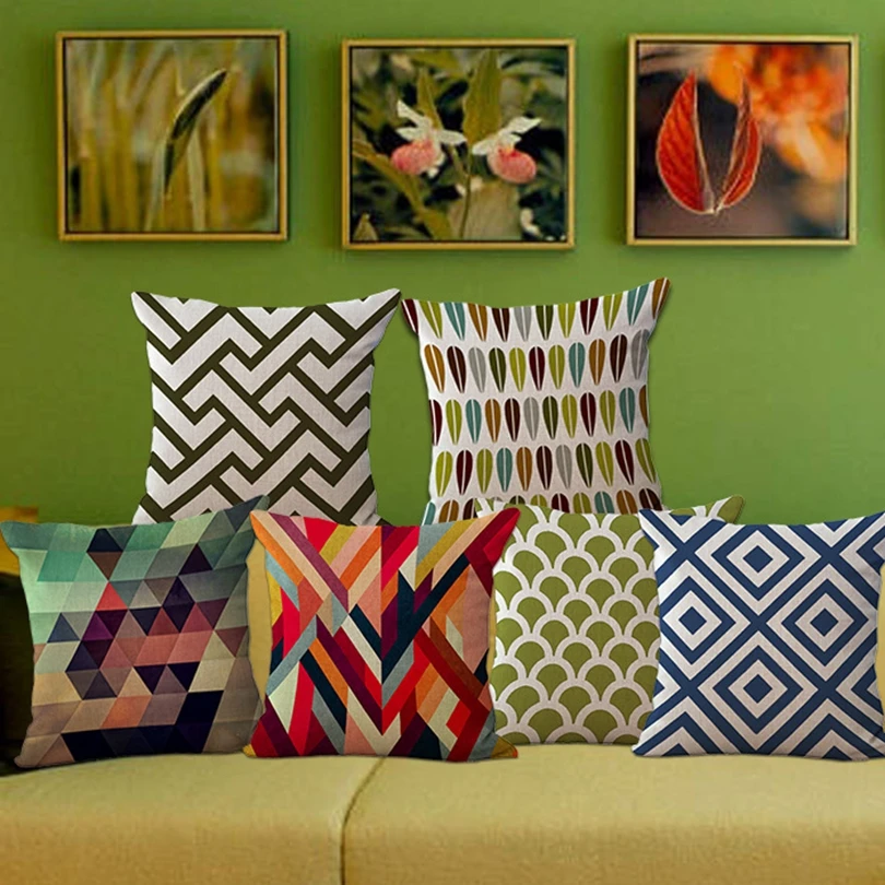 Оптовая цена 1 шт творческие геометрический короткие сиденье Подушка