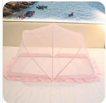 Baby Travel Bed, Portable baby beach tent  Sun Shelter, Baby Travel Tent Pop Up Mosquito Net and 2 Pegs, baby lounger