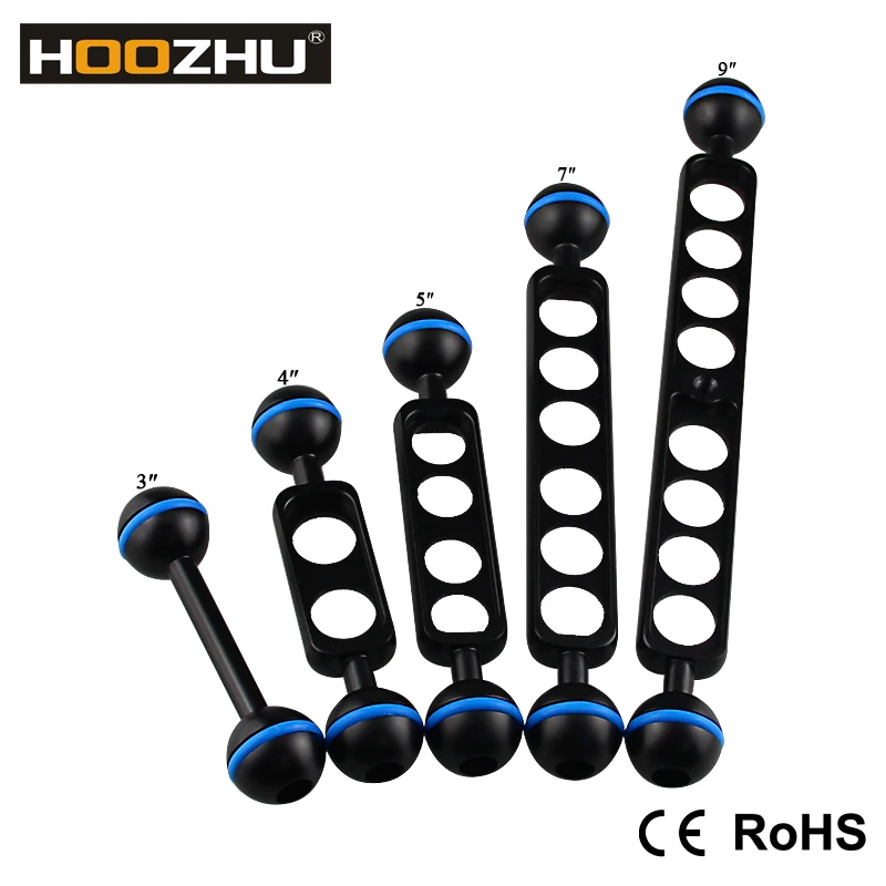 Подводные фонарики 5 дюймов поддержка двойной шаровой головки (Φ 25 4) качественное