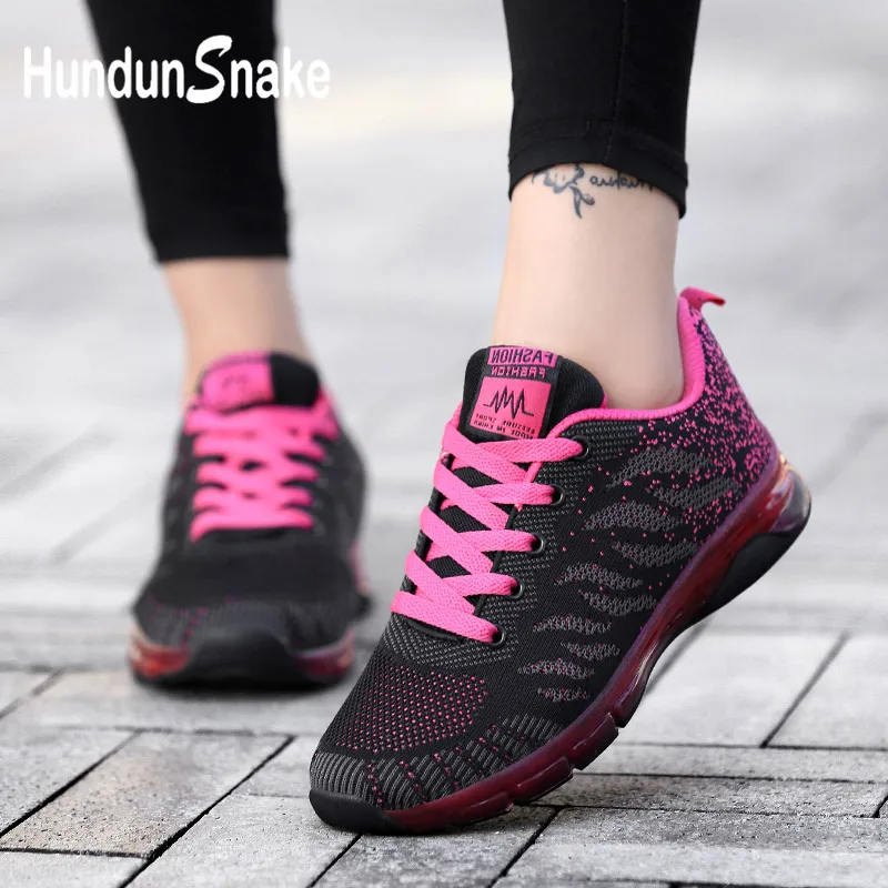 Hundunsnake Air Cushion женские летние кроссовки для бега кроссовки Женская сетчатая спортивная обувь женская красная Chaussure Femme Спортивная G-33