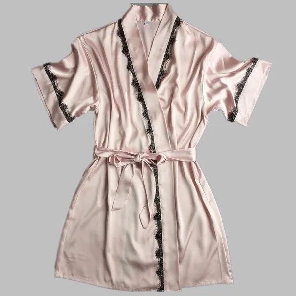 Новинка 2020 модные платья для женщин короткий атласный халат сексуальный