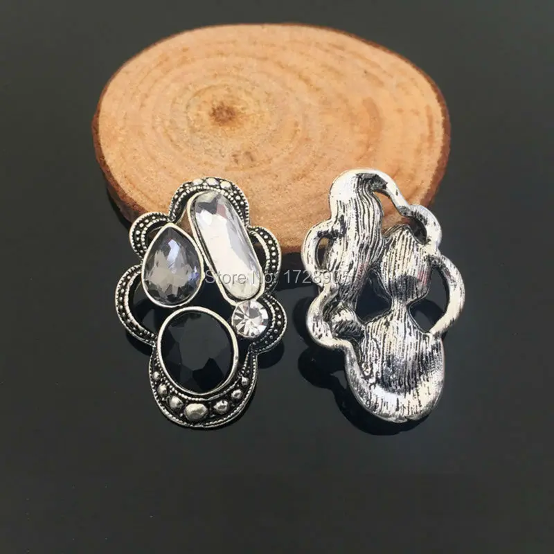 Классические Новые цветочные пуговицы 22x32 мм 10 шт. винтажные металлические