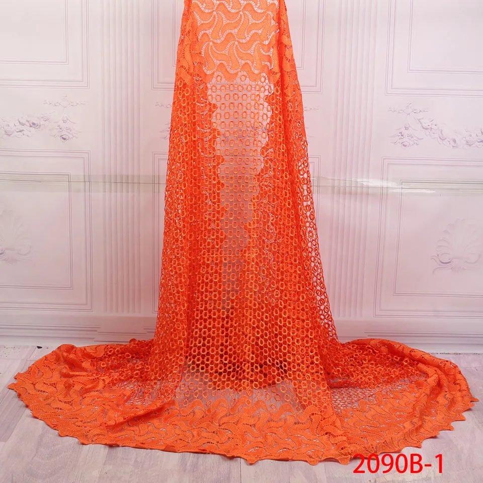 Embroideed Design African Cord Lace Fabrics High Quality Nigerian Wedding Dress Water Soluble Guipure Fabric XZ2090B-2 | Дом и сад