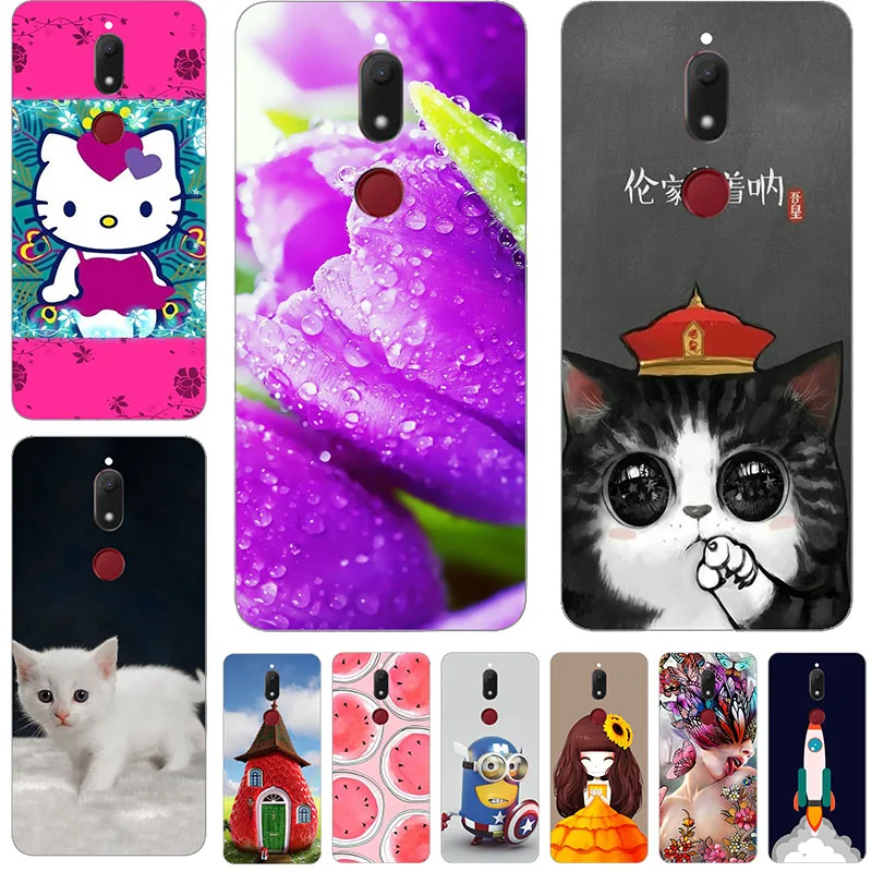 Силиконовый чехол для Coque Wiko View Prime мягкий силиконовый с рисунком