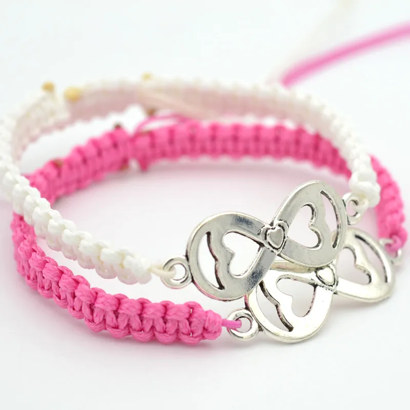 Новые модные ювелирные изделия безграничный браслет с подвесками в форме сердца