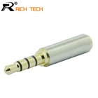 4 шт. 3,5 мм разъем 4-полюсный аудио адаптер штекер к разъему 2,5 мм 4-полюсный гнездовой наушник разъём extand конвертер