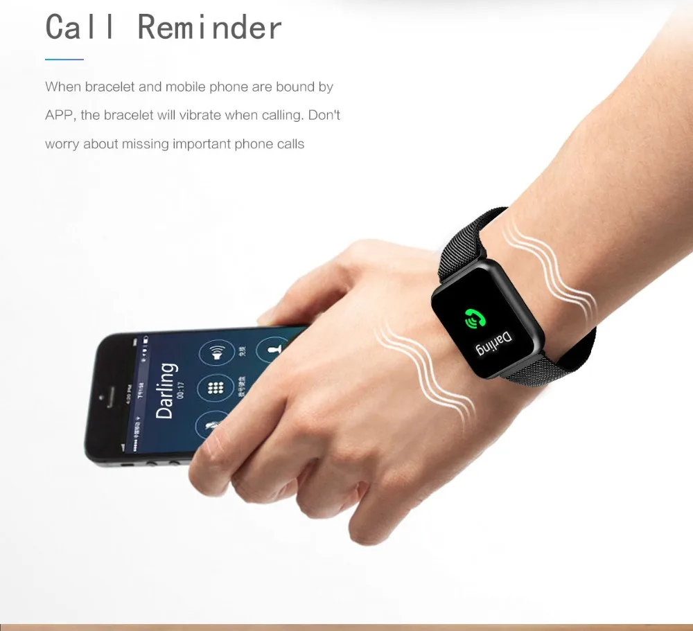 P68 Smart Watch Sport трекер Браслет монитор сердечного ритма IP68 Водонепроницаемый Smart Для женщин часы детские часы для IOS и Android VS IWO 8