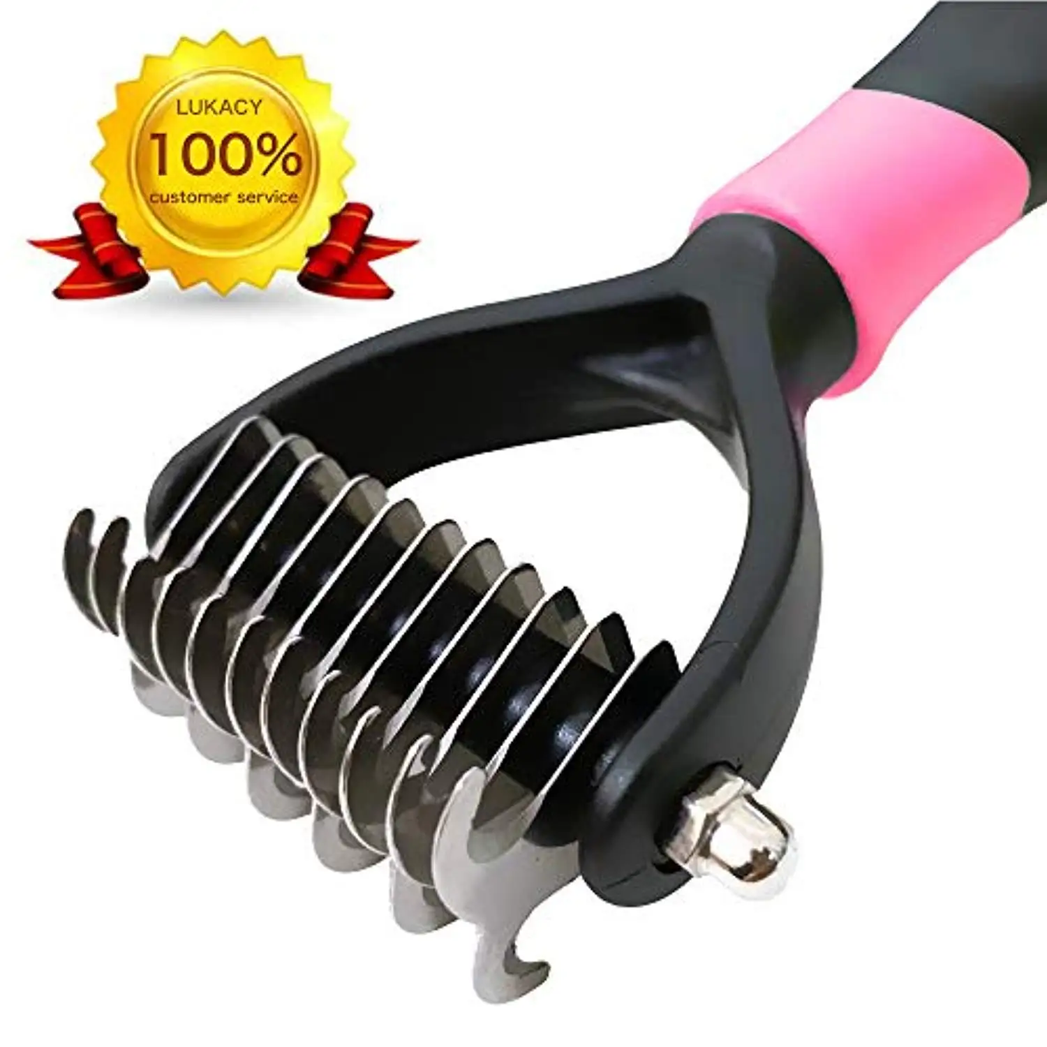 pink Dematting Расческа Щетка коврик для удаления собак подшерстка грабли инструмент для кошек маленькие длинные волосы пудели большие осыпающиеся инструменты для ухода за домашними животными - Цвет: pink