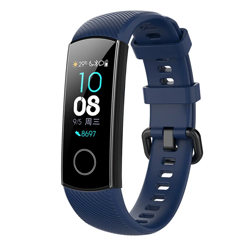 D Силиконовый ремешок для huawei honor Band 4 стандартная версия Смарт-Браслет спортивный браслет группа honor Band 4 Correa ремешок для часов - Цвет: D