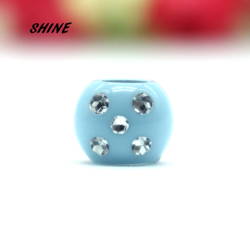 Акриловые бусины SHINE 50 шт./лот 10 мм с большим отверстием для скрапбукинга швейных