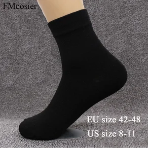 8 пар размера плюс мужское хлопковое мягкое платье деловые однотонные осенние носки зимние теплые черные белые 48 44 45 46 47