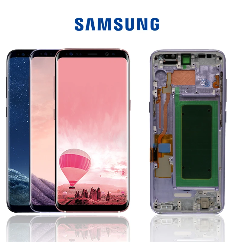 ЖК-дисплей Burn-Shadow S8 с рамкой для SAMSUNG Galaxy S8 G950 G950F дисплей S8 Plus G955 G955F сенсорный экран дигитайзер