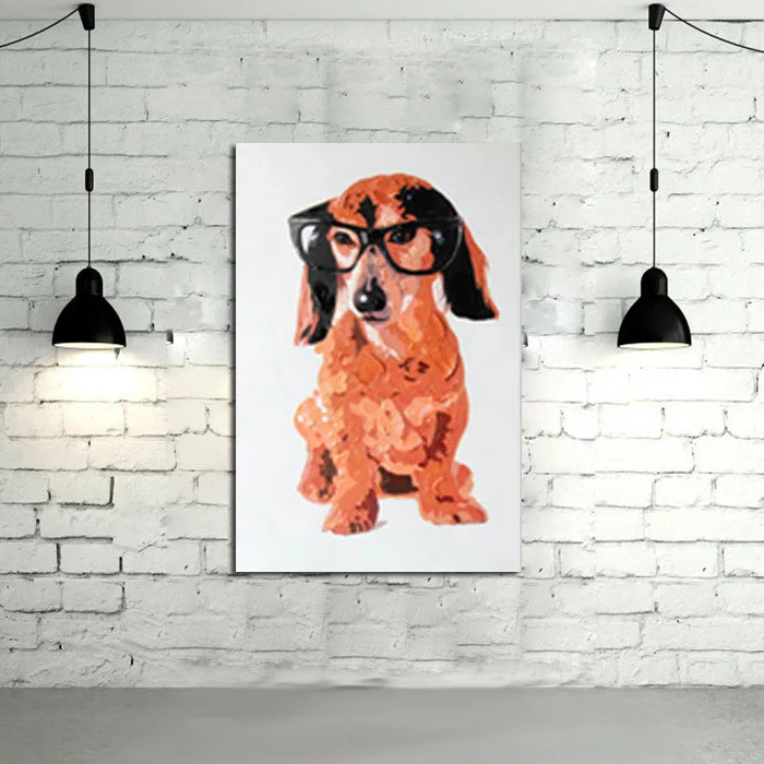 

Абстрактная Картина на холсте с изображением животных, животных, масляная живопись, настенный постер, мистер собачка, картина на стену, Деко...