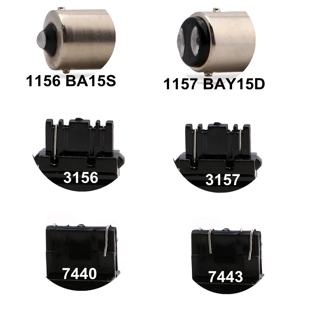 10/50 шт COB 18 SMD T20 7440 7443 светодиодный 180 лампа люмен Автомобильный источник света