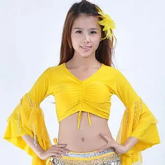 Женский костюм для танца живота топ с серебряными бусинами подвесная цепочка