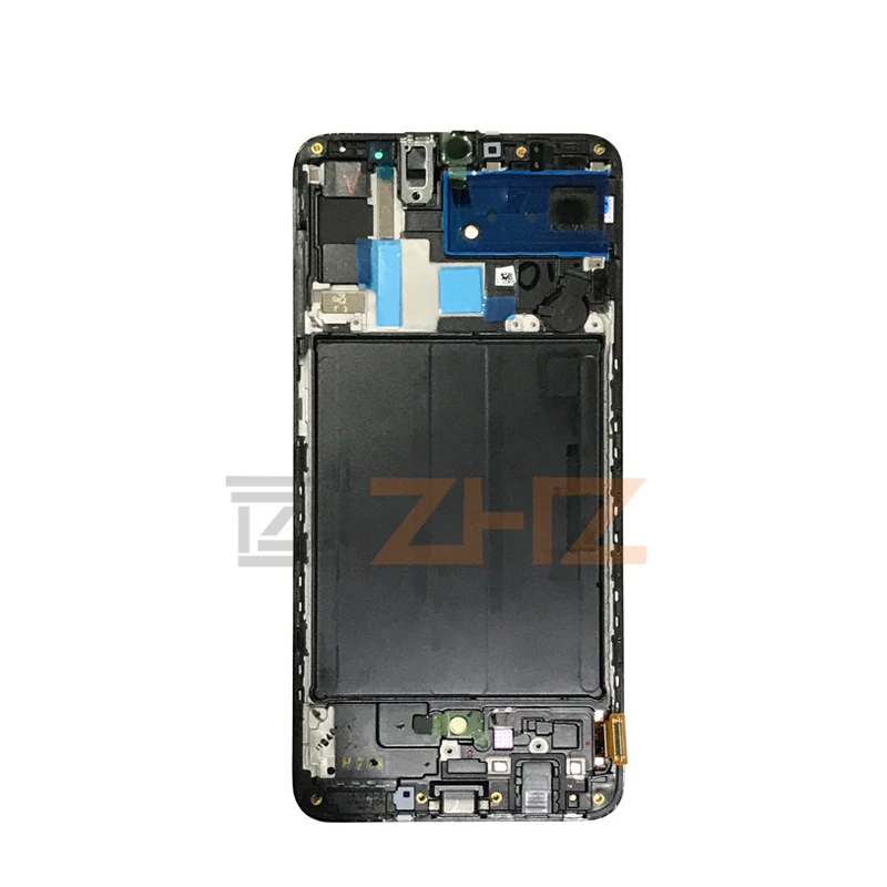 Super AMOLED для samsung galaxy A70 lcd A705 A705F SM-A705F SM-A7050 кодирующий преобразователь сенсорного экрана в сборе с рамкой