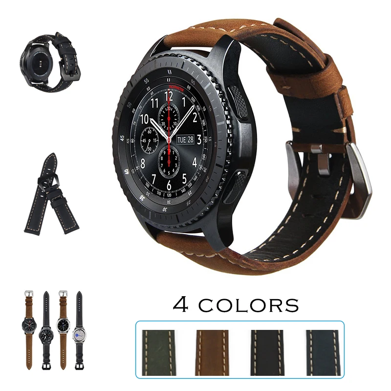 Ремешок URVOI для Samsung Galaxy Gear S3 R760 R770 винтажный кожаный сменный Браслет crazy horse с