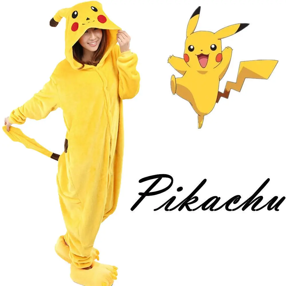 2017 Пижама для взрослых Pikachu Animal Cospaly Go комбинезон фантазия талисман костюмы на