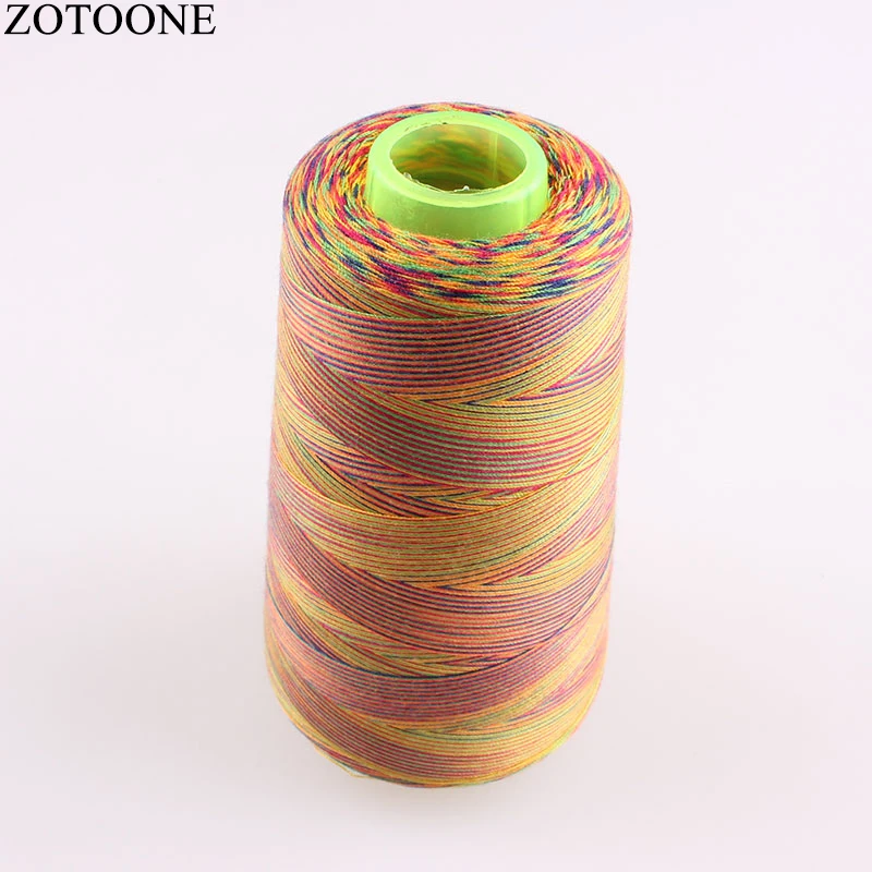 ZOTOONE 3000 ярдов/катушки кожаные швейные нитки набор красочные 40 S/2 Промышленные полиэфирные нитки для швейных машин аксессуары C