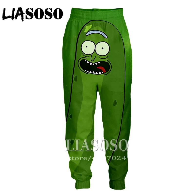 LIASOSO, 3d принт, для мужчин и женщин, мультфильм, полная длина, спортивные штаны, животные, Рик Морти, зимние штаны, аниме, мариновка, забавные, брюки E244