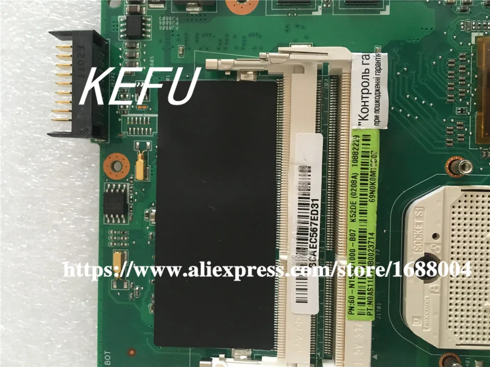 Kefu для ASUS K52DR K52DE Материнская плата ноутбука с 4 дисплей памяти 100% тестирование