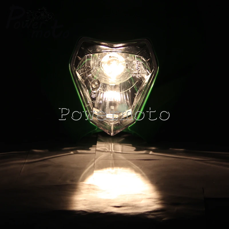 Мотокросс оранжевого и белого цветов в Стиле Хип цвета: черный зеленый фары для