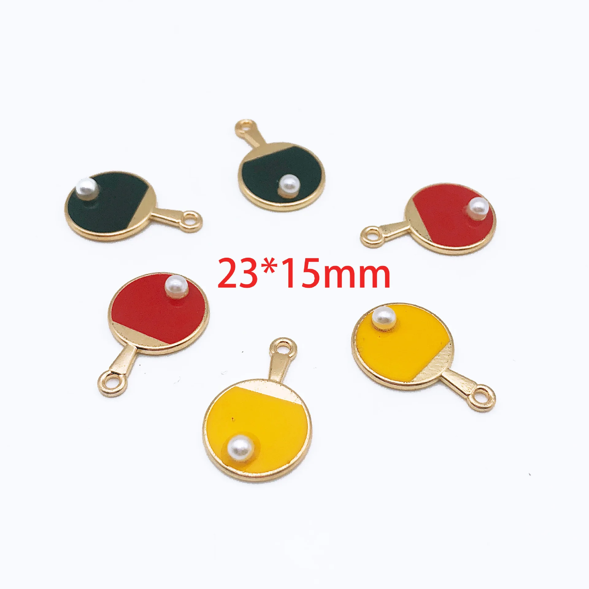 10 шт./лот спортивные эмалевые подвески в виде мяча для настольного тенниса модные