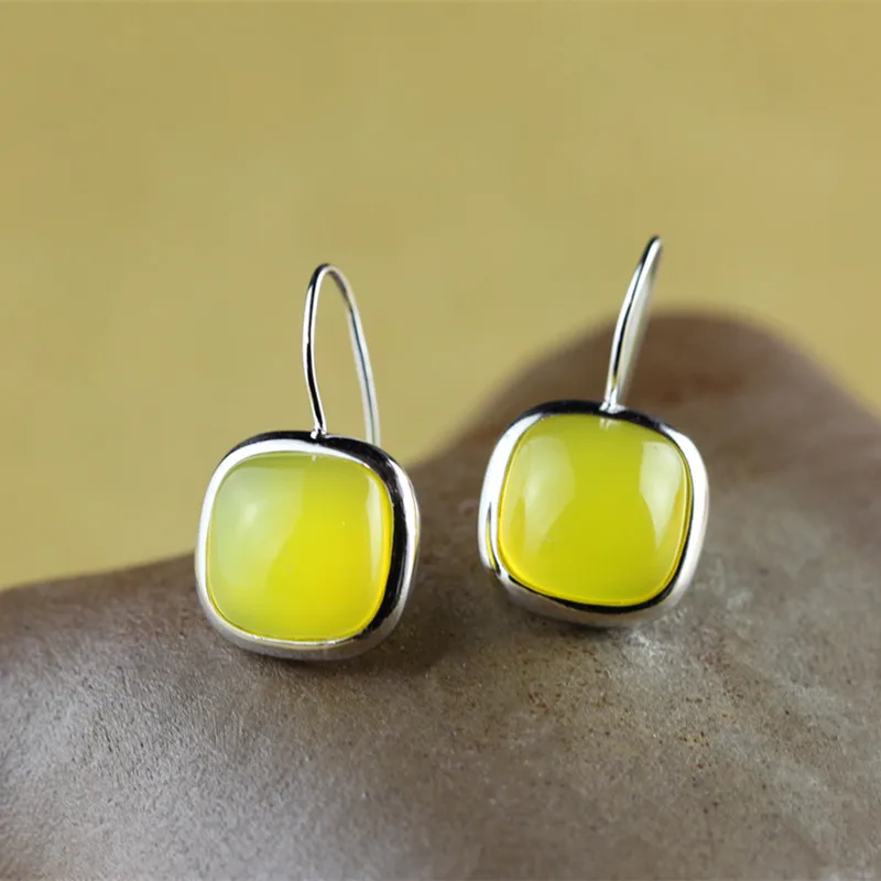 Женские серьги из серебра 925 пробы с топазом|jewelry earrings|jewelry silver earringsfashion jewelry |