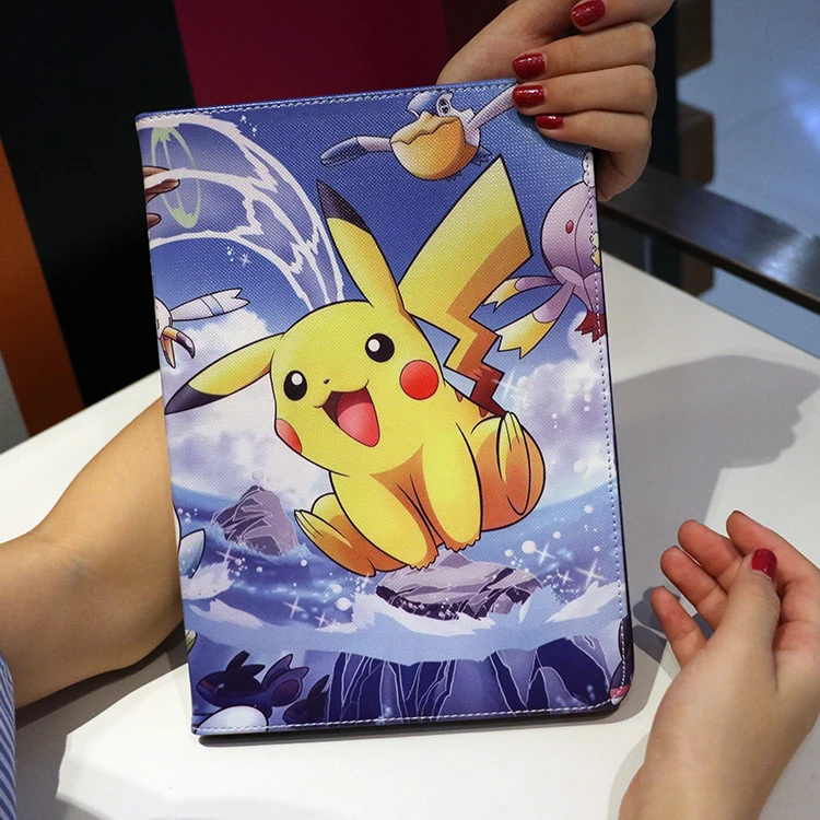 Protective For Apple New iPad 9.7 2017 2018 Case Leather Air 1/2 5/6 Pro Cover 3D Cartoon Pocket Monsters | Аксессуары для