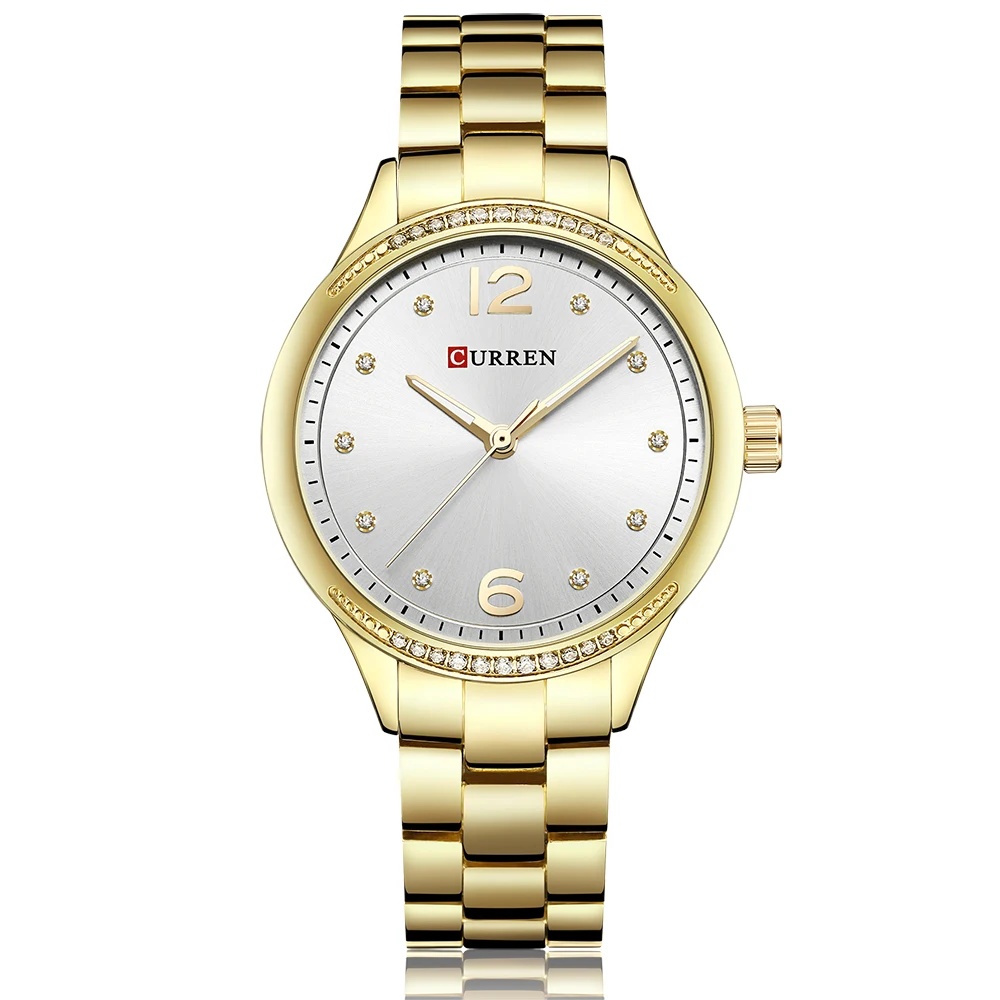 2018 CURREN женские часы Розовое золото Известный бренд наручные Relogio Feminino Montre Femme