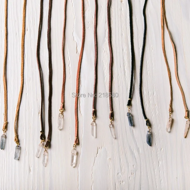 Колье из искусственной замши Mix Coloer многослойное ожерелье Lariat колье-чокер с