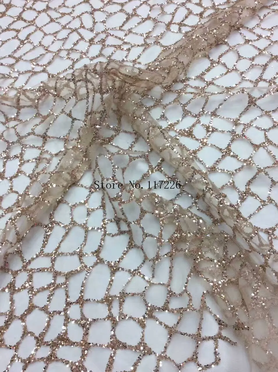 

Latest Nigerian Laces Fabric Tulle Lace Fabrics for African Dress JRB-82763 with glitter