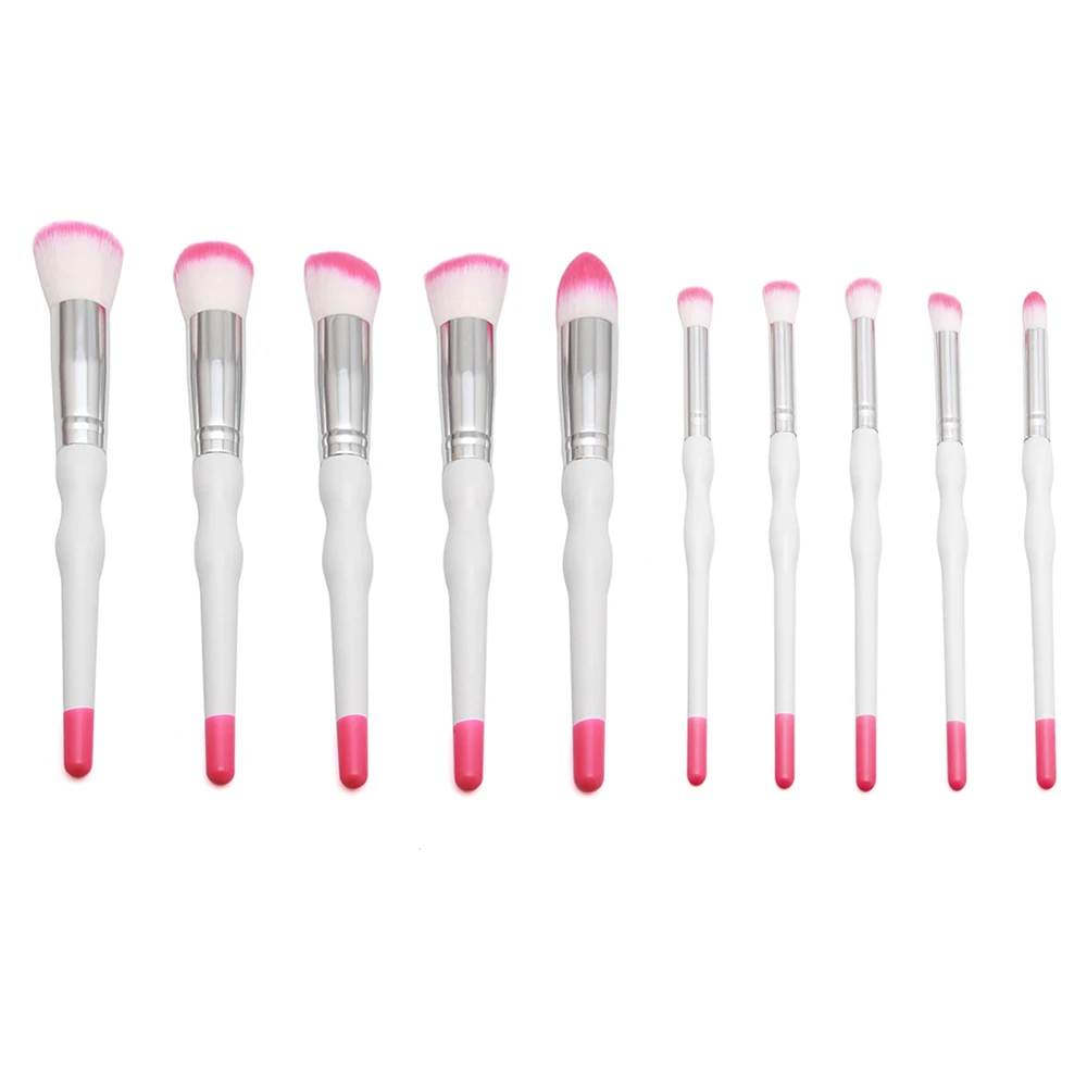 10 шт. деревянной ручкой Макияж Кисточки комплект Косметическая пудра Румяна
