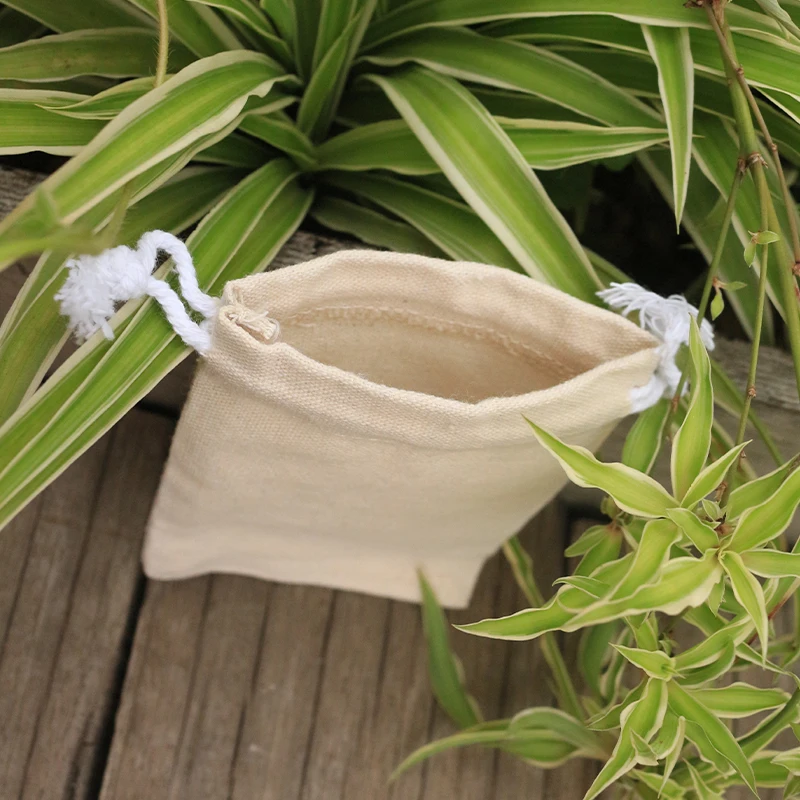 Сумка из хлопка и льна японские сумки 2 естественного цвета Размер 9 см * 12