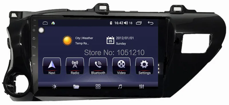 Ouchuangbo android 10 gps авто радио медиаплеер для Hilux 2015-2018 Поддержка 8 ядер 1 дюймов |