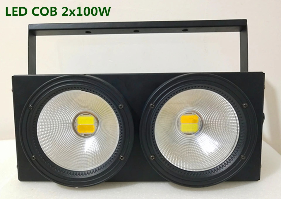 Светодиодный 2 глаза 2x100 Вт свет COB DMX сценическое освещение оборудование для