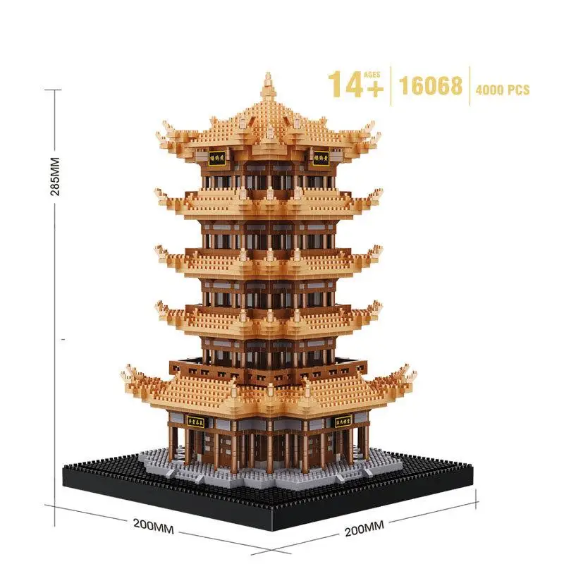 Legoed желтый кран Башня Архитектурный конструктор Блоки Модель Мир классический
