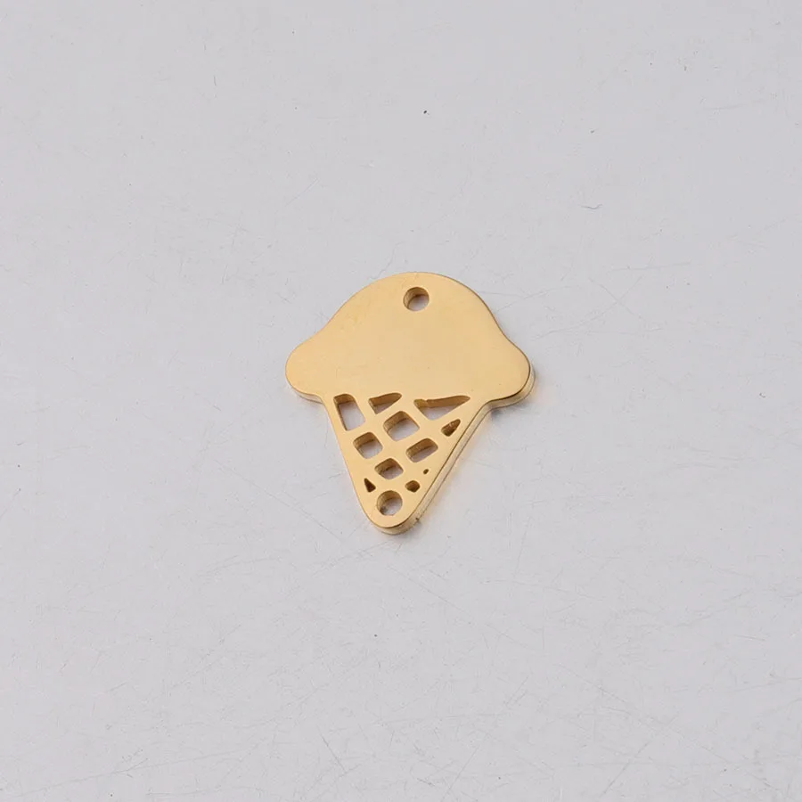

Jaymaxi Stainless Steel Ice Cream Charm Double Hole Mirror Polished DIY Jewelry for Bracelet Necklace Connector 20Pieces/lot