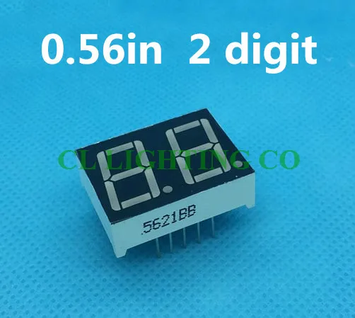 Сверхъяркий белый 2 5-дюймовый 2-битный общий катодный цифровой трубчатый