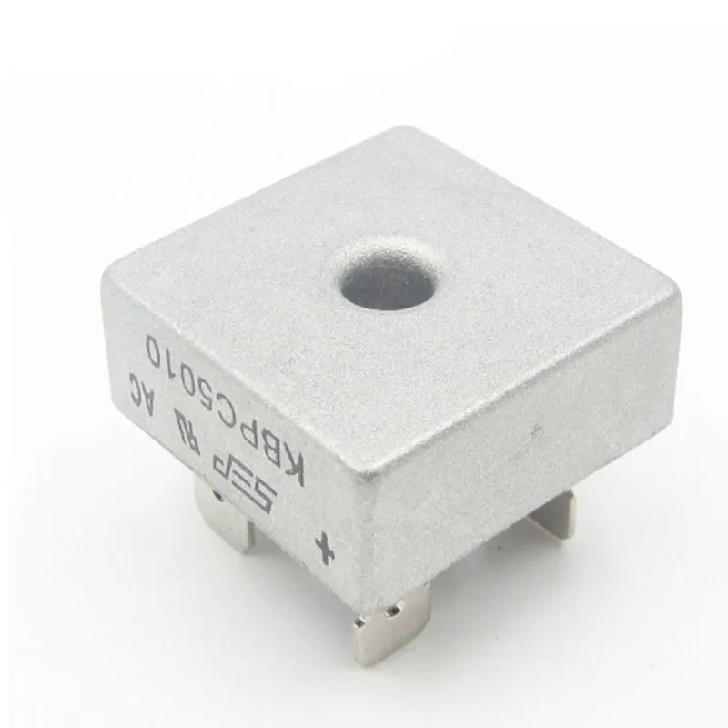 5pcs 50A 1000V Metal Case Single Phases Diode Bridge Rectifier KBPC5010 | Электронные компоненты и принадлежности