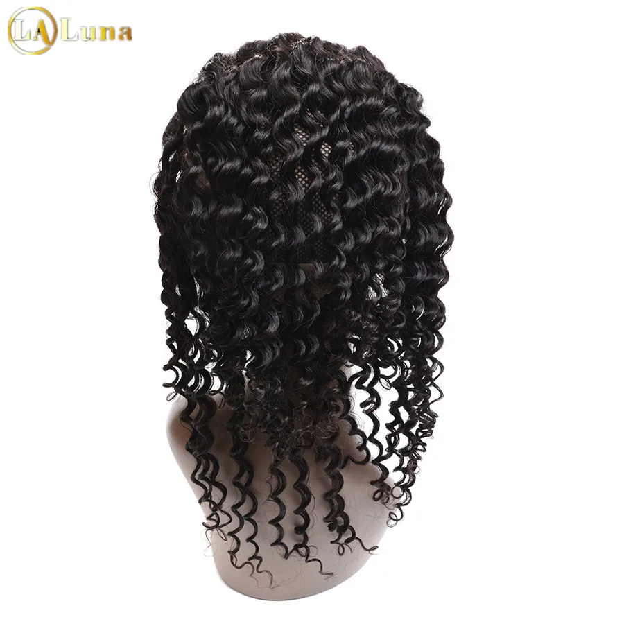 Brazilian Virgin Hair With Closure 7A Lace Frontal Bundles Deep Wave 360 Band |