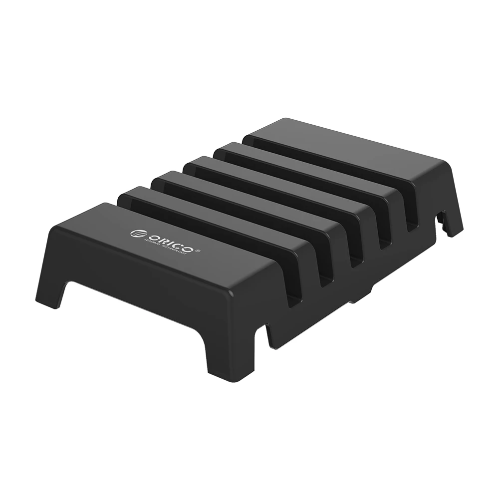 ORICO 5-slot Настольный зарядный кронштейн Универсальный Подставка для мобильного телефона Настольный держатель для телефона для iPad iPhone Sony, Nokia htc Подставка для планшета - Цвет: Black